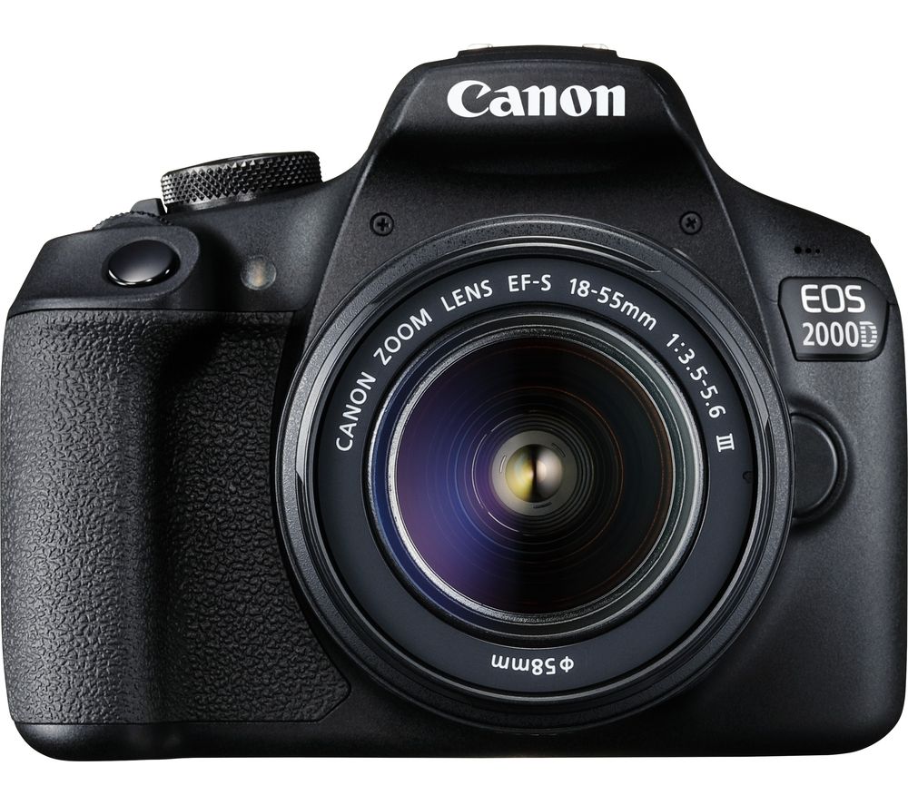 Canon EOS 2000D DSLR Camera with EF-S 18-55 mm f/3.5-5.6 III Lens - 2 Year Warranty - Next Day Delivery