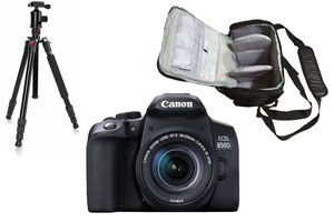 Canon EOS 850D 18-55 IS STM + Camera Bag + Tripod Kit
