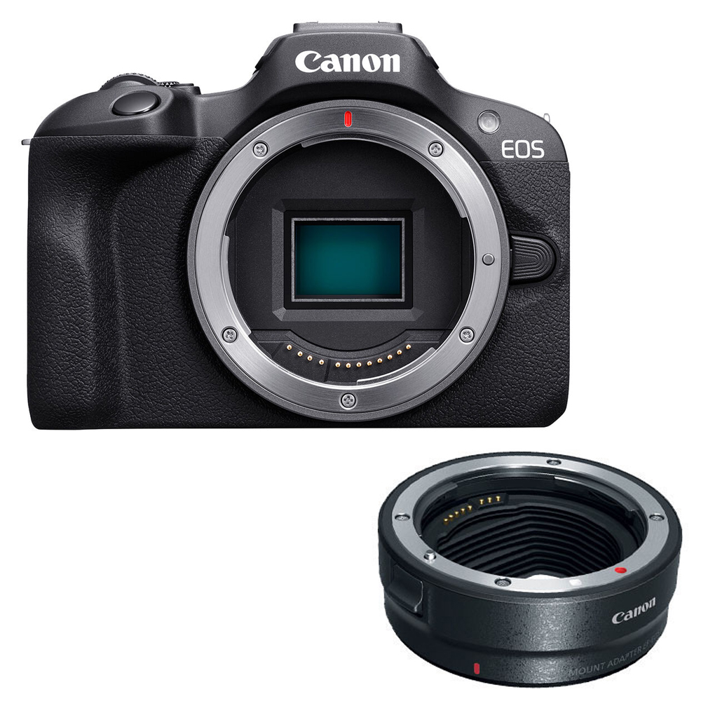 Canon EOS R100 + EF-EOS R mount adapter