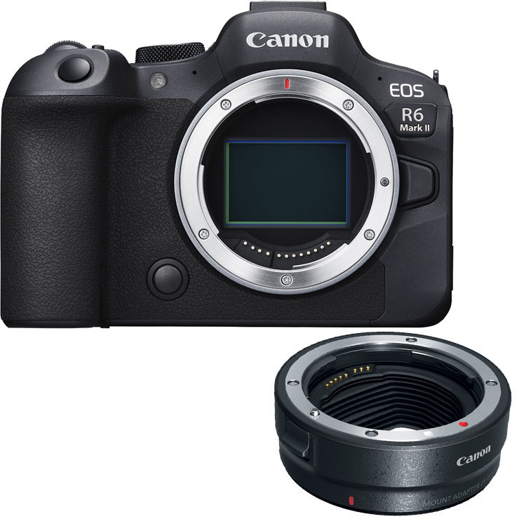 Canon EOS R6 Mark II Mirrorless Digital Camera (Body Only) + EF-EOS R mount adapter - 2 Year Warranty - Next Day Delivery