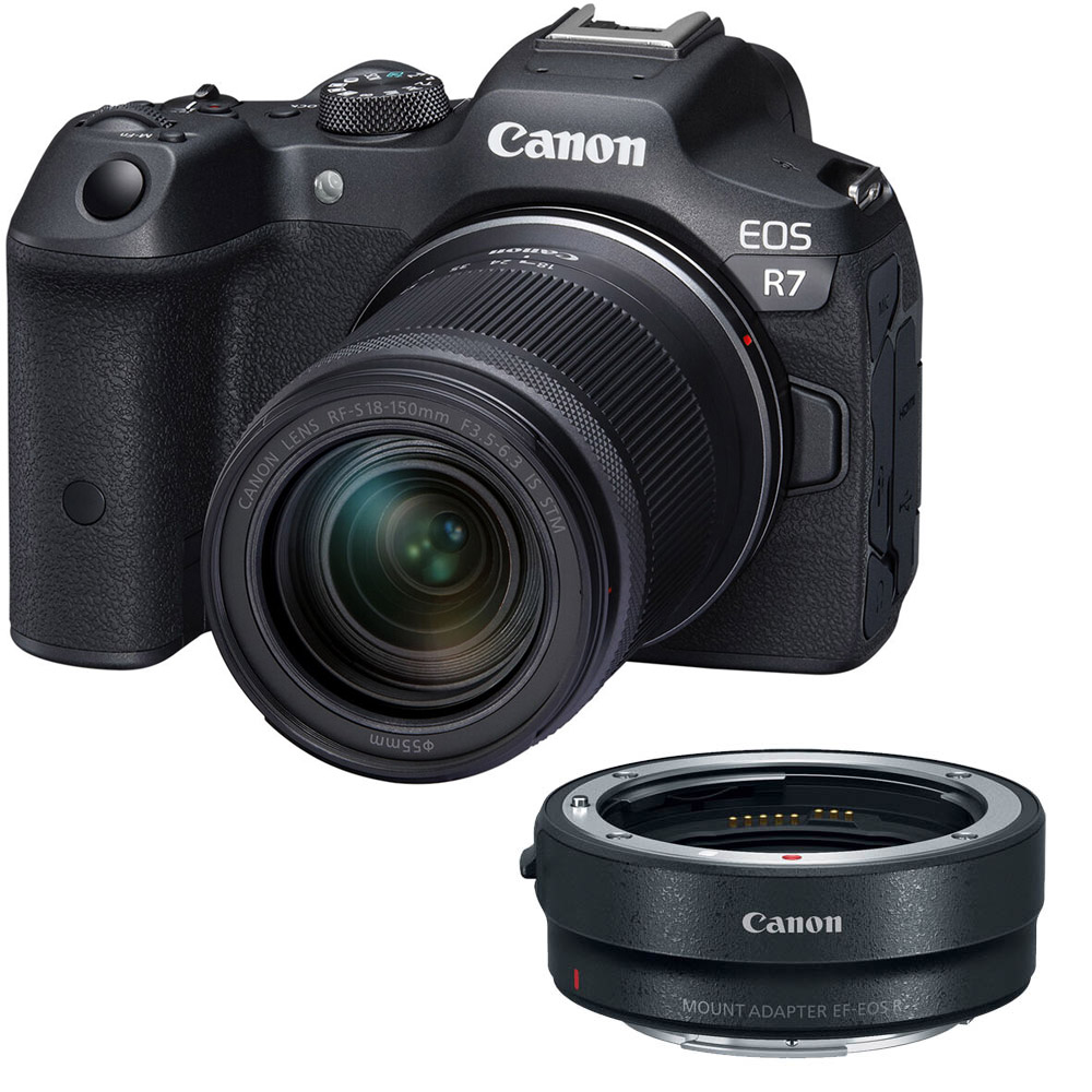 Canon EOS R7 18-150 + EF-EOS R mount adapter