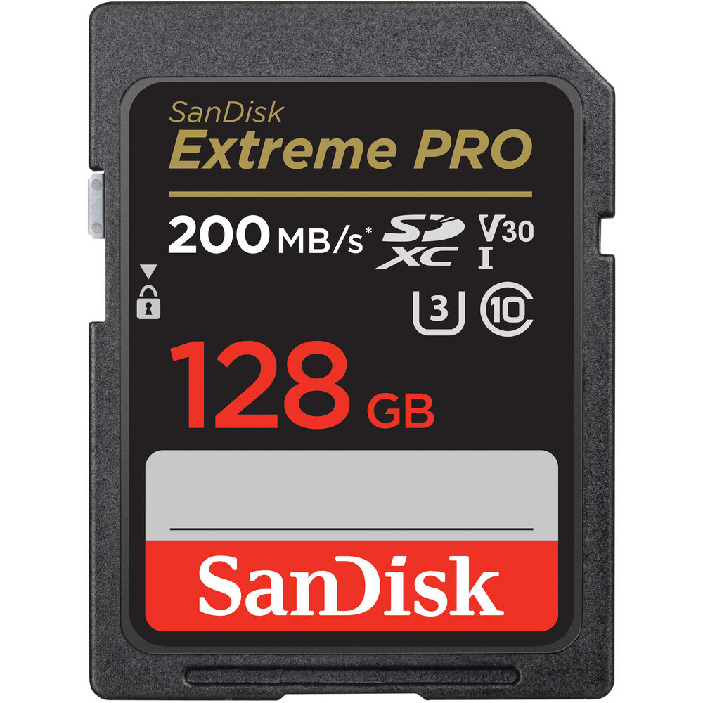 SanDisk 128GB Extreme PRO UHS-I SDXC 200MB/s Memory Card