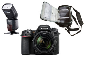 Nikon D7500 18-140 + Camera Bag + Flash Kit